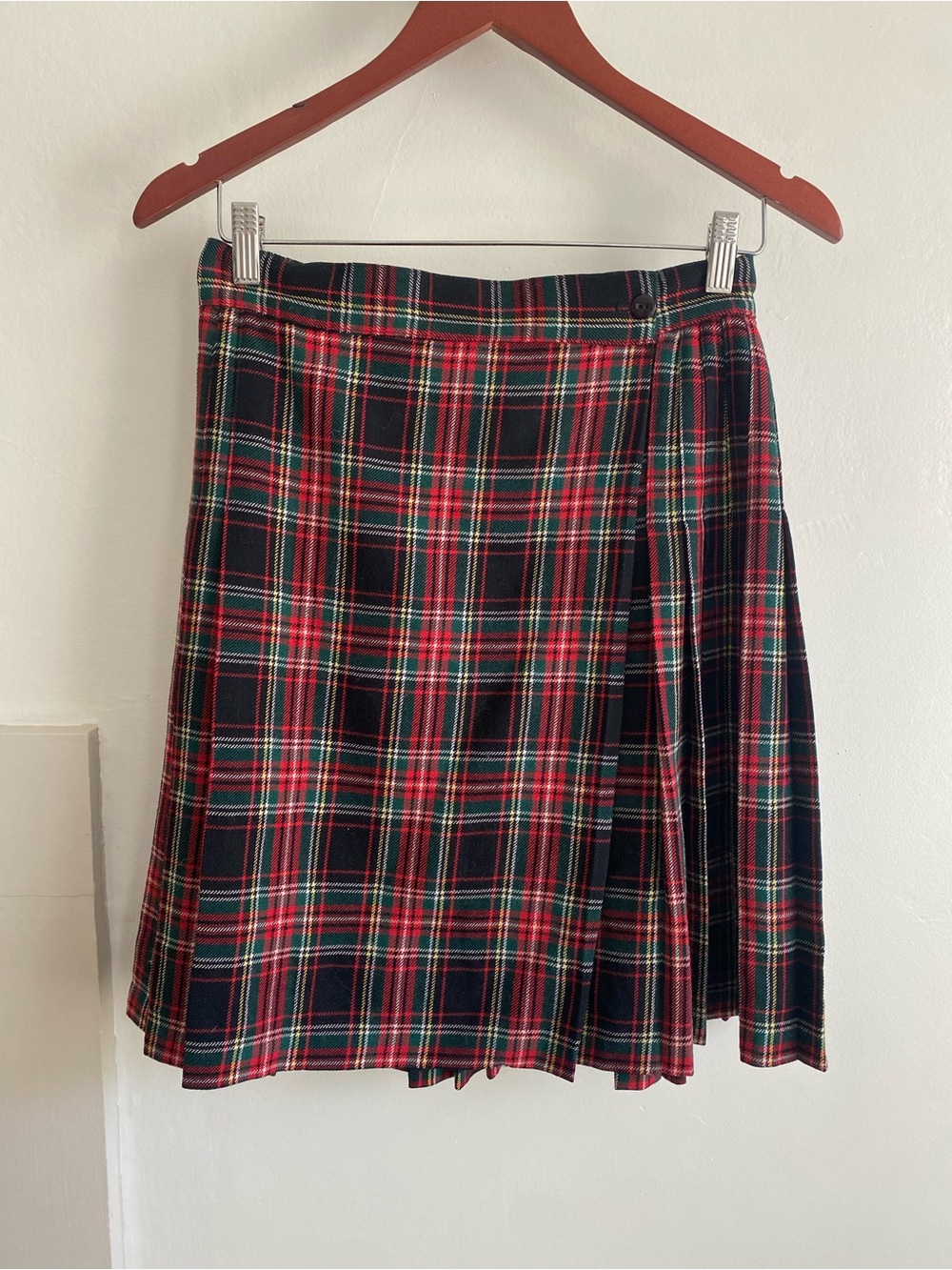 Vintage Plaid Pleated Schoolgirl Kilt